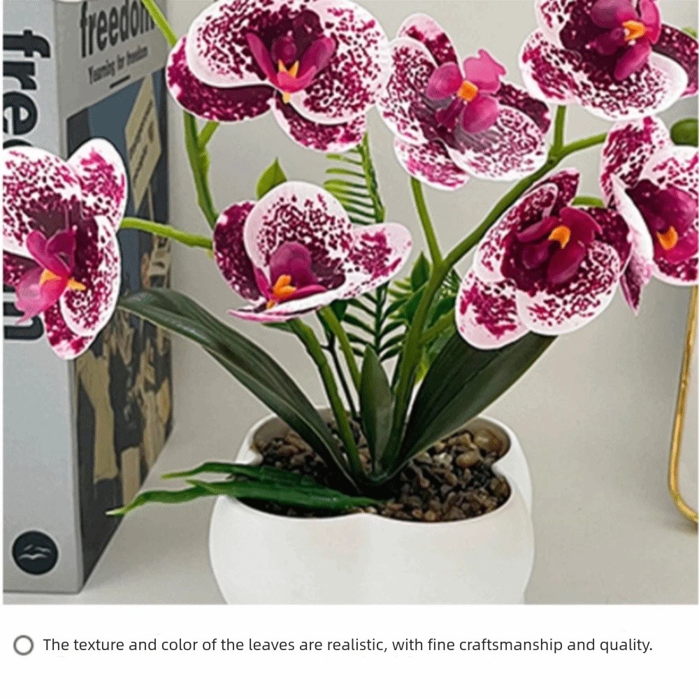 Bonsai Garden Zen - Multi-Bloom Simulated Butterfly Orchid DIY Faux