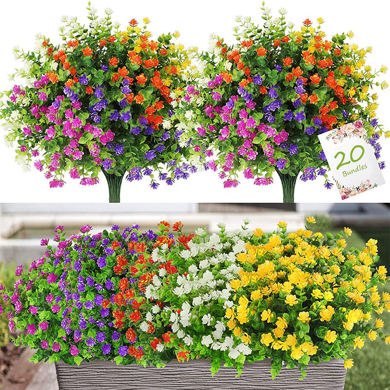 3/6pcs Artificial Plant Flower - Bonsai Garden Ideas ulasan dan harga