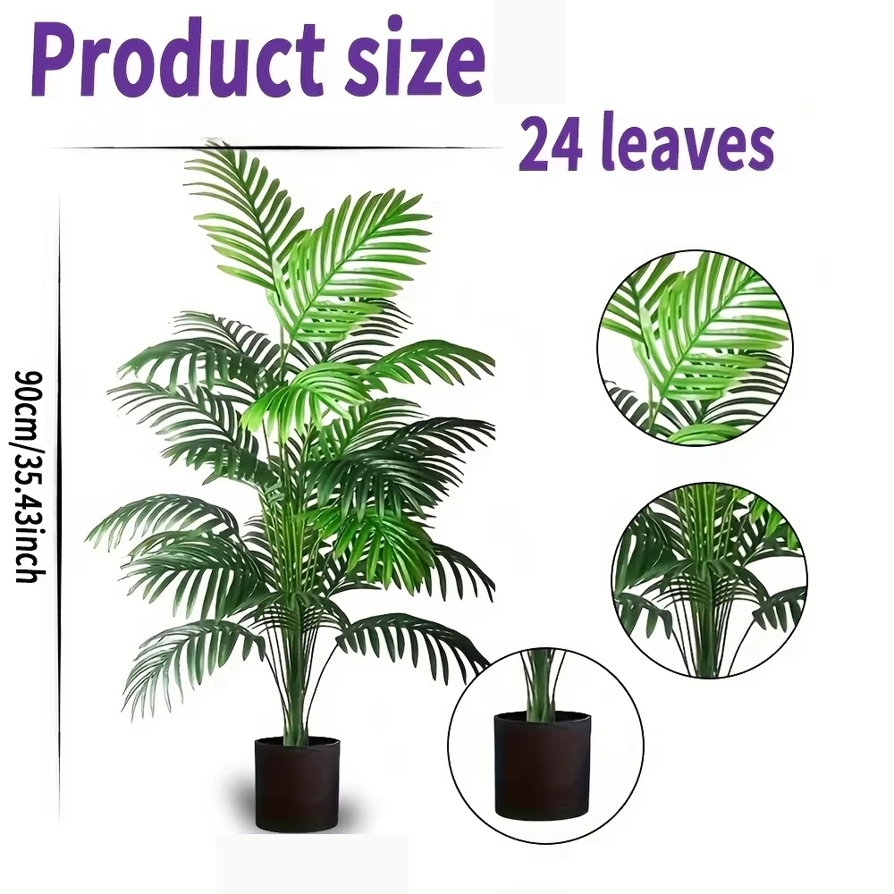 24 Leaves Areca Palm Artificia - Bonsai Garden Zen ulasan dan harga