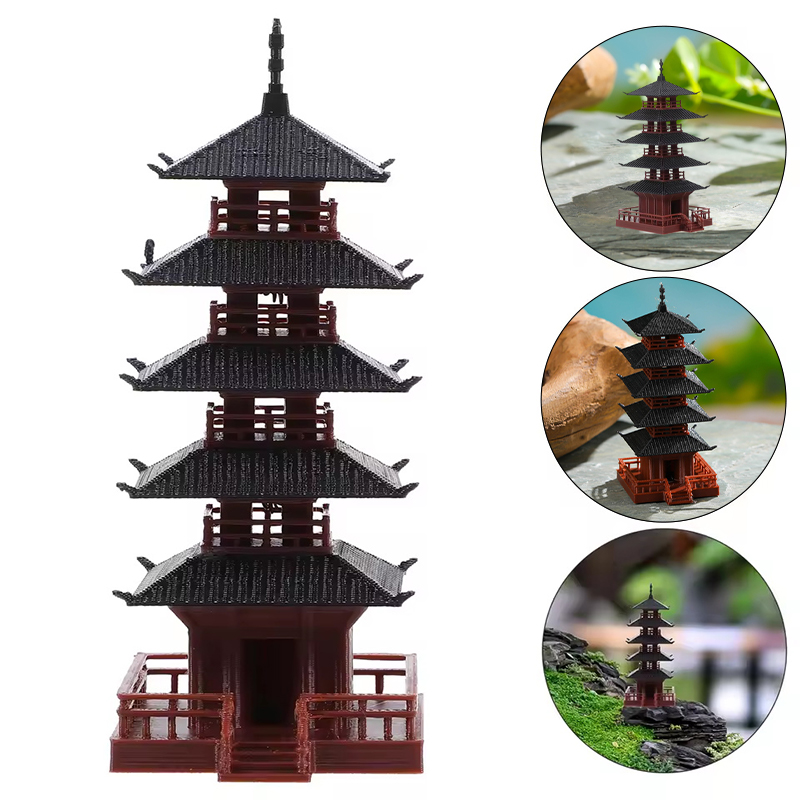 🛒1Pc Mini Pagoda Statue Chines - Bonsai Garden Zen ulasan dan harga