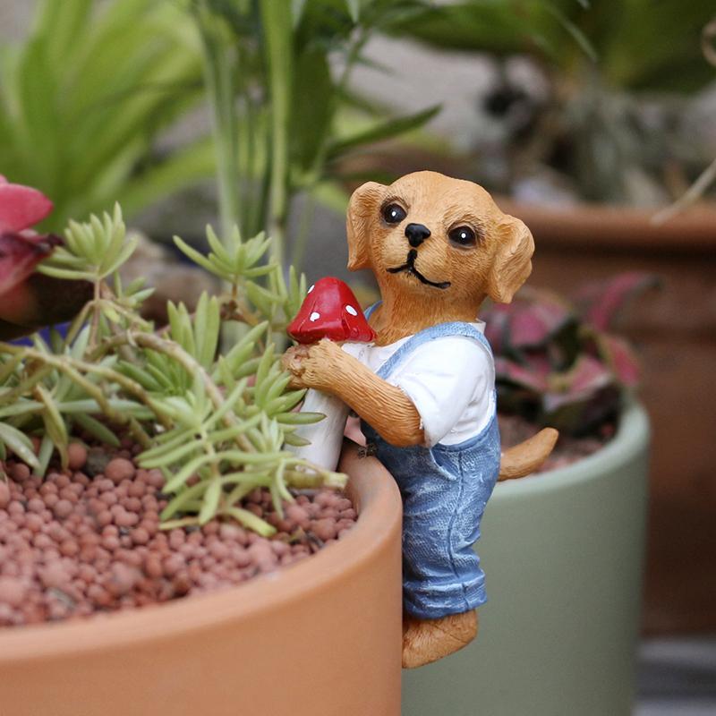 Cute Hanging Dog Figurine Flow - Bonsai Garden Usa ulasan dan harga