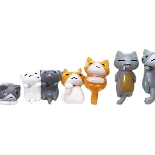 6Pcs/Set Cartoon Lucky pvc Cat - First Bonsai Garden ulasan dan harga